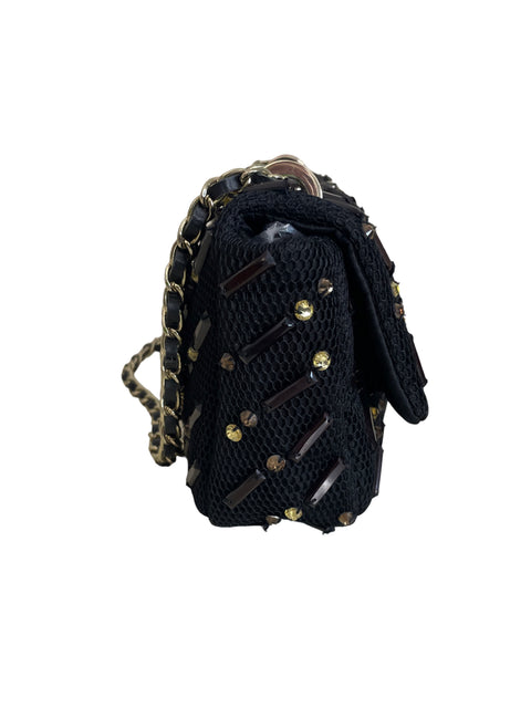 Cartera Purificación García Pedreria Cadena Negro - Talla U