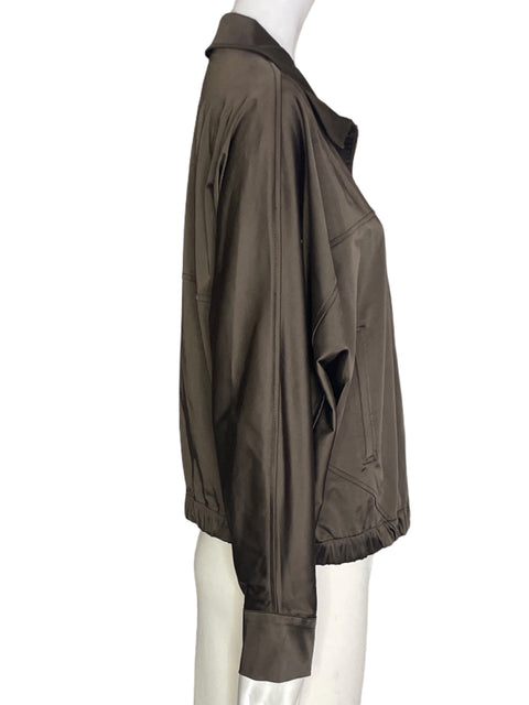 Chaqueta Zara Cuerina Zipper Marrón - Talla S