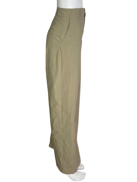 Pantalón Zara Recto Wide-leg Beige - Talla M