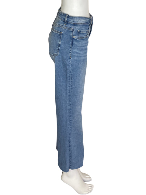 Pantalón Mng Recto Wide-leg Azul - Talla 6