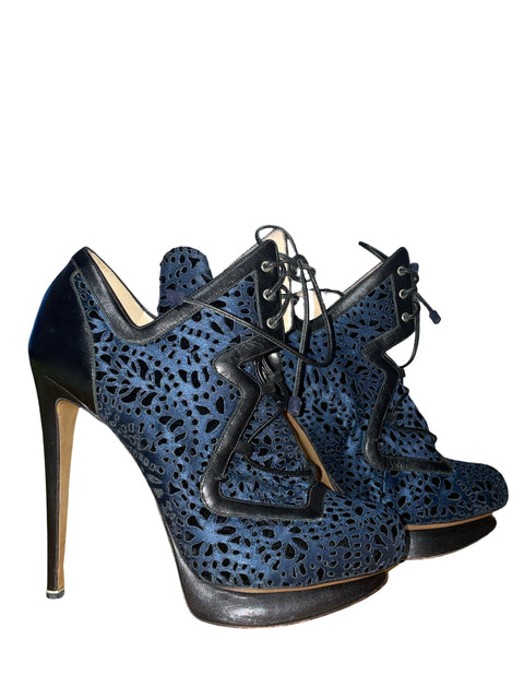 Zapato Nicholas Kirkwood Gamuzado Punta redonda Azul - Talla 38