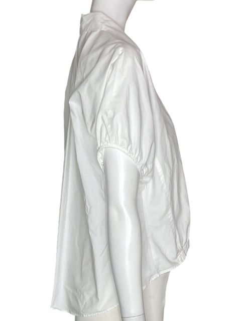 Blusa Zara Liso Manga corta Blanco - Talla M