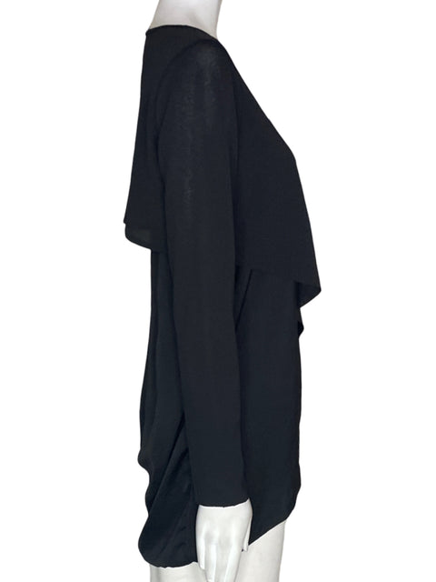 Blusa Zara Liso Manga larga Negro - Talla S