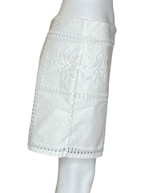 Short Adriana Fernandez Tejido Liso Blanco - Talla M