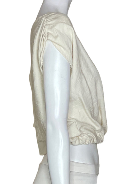 Blusa Padova Cuello v Asimétrico Beige - Talla XS