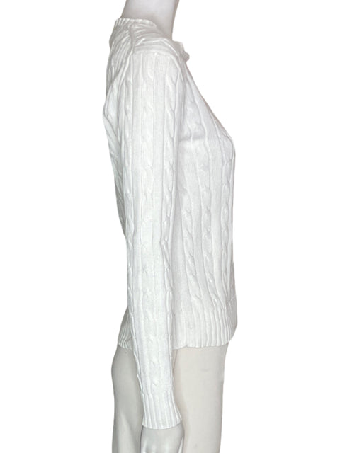 Chaqueta Polo Ralph Lauren Tejido Manga larga Cuello redondo Blanco - Talla S