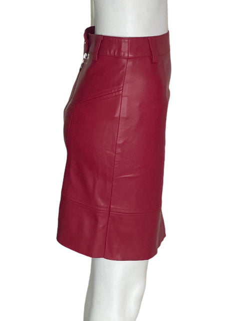 Falda Morgan Mini Cuerina Rojo - Talla 34