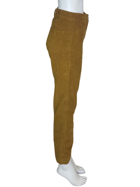 Pantalón Julie Jolie Recto Plisado Marrón - Talla 34