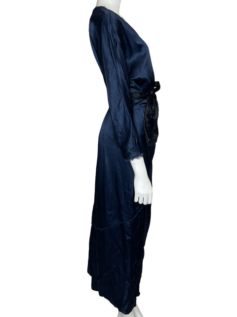 Vestido Bimba Y Lola Satinado Maxi Azul - Talla S