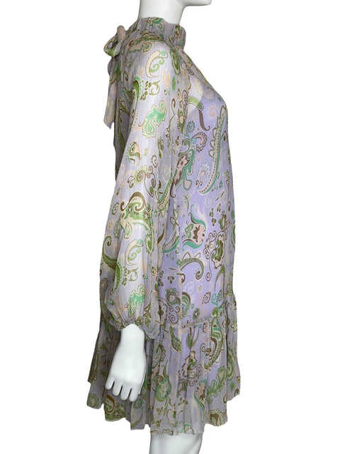 Vestido Alemais Estampado Floral Morado - Talla 8
