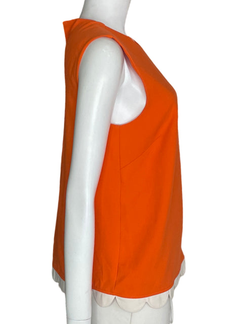 Blusa Victoria Beckham Apliques Cuello redondo Sin mangas Naranja - Talla M