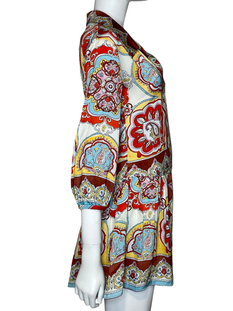 Vestido Mango Estampado Azul - Talla S