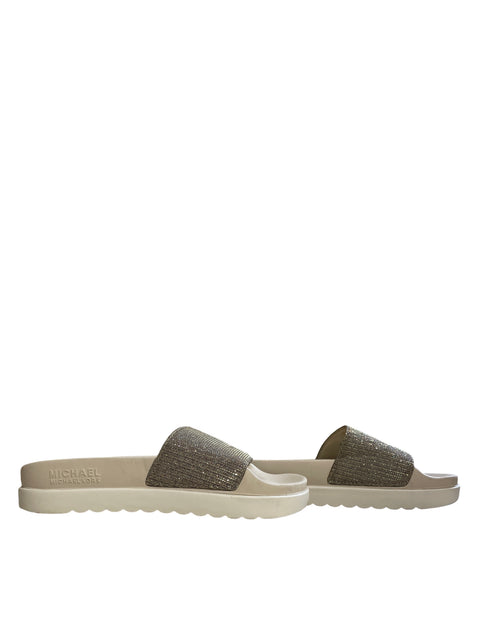 Sandalia Michael Kors Brillo Plateado - Talla 7