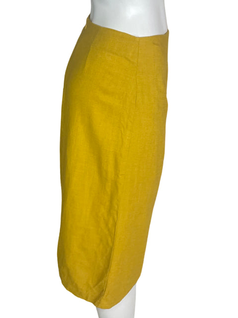Falda Zara Amarrado Cruzado Amarillo - Talla S