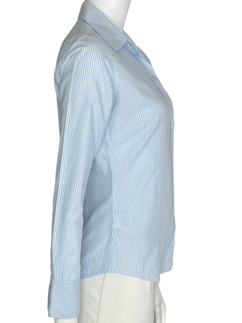 Blusa Polo Ralph Lauren Liso Manga larga Rayas Azul - Talla S