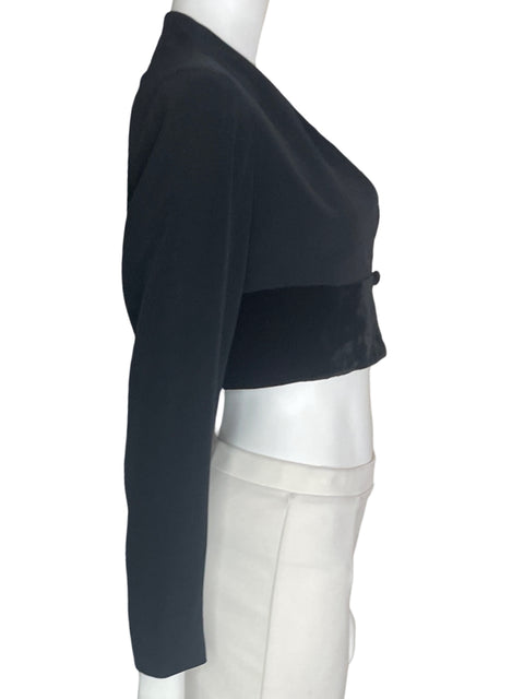 Chaqueta Jones New York Crop Manga larga Satinado Negro - Talla S