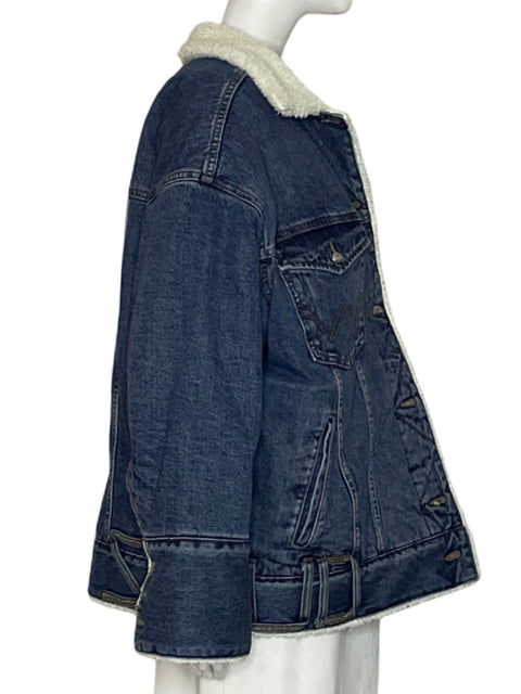 Chaqueta Wrangler X Staud Reversible Azul - Talla M