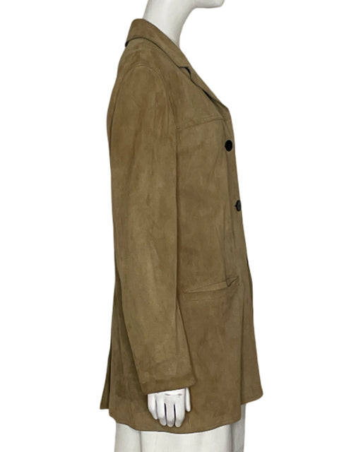 Chaqueta Massimo Dutti Piel Liso Marrón - Talla S