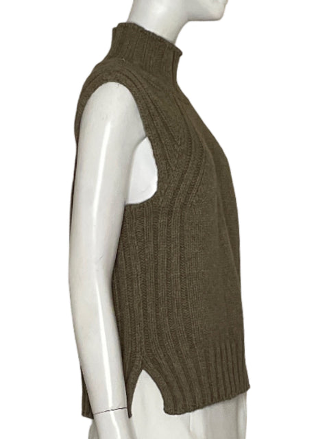 Pullover Zara Punto Recto Marrón - Talla M