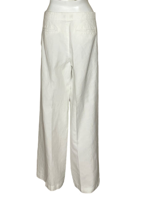 Pantalón Massimo Dutti Lino Blanco - Talla 38