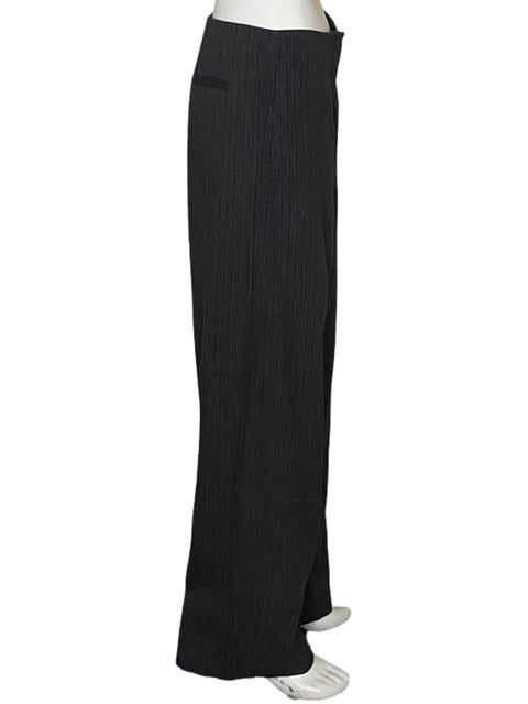 Pantalón Massimo Dutti Rayas Recto Gris - Talla 6