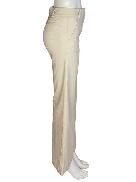 Pantalón Red Valentino Recto Wide-leg Bolsillo Beige - Talla 40