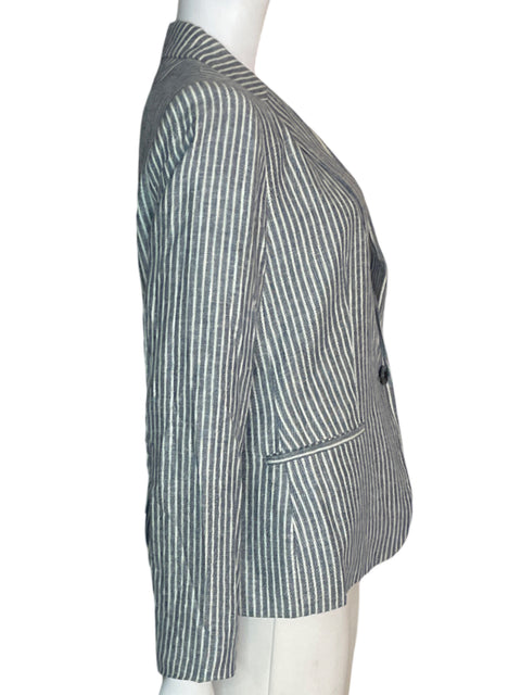 Chaqueta Tommy Hilfiger Rayas Abierto Manga larga Azul - Talla 10