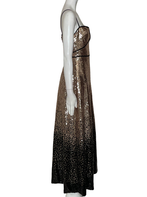 Vestido De Fiesta Lea Lis Lentejuelas Dorado - Talla S