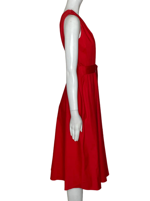 Vestido Kate Spade Asimétrico Midi Rojo - Talla 4