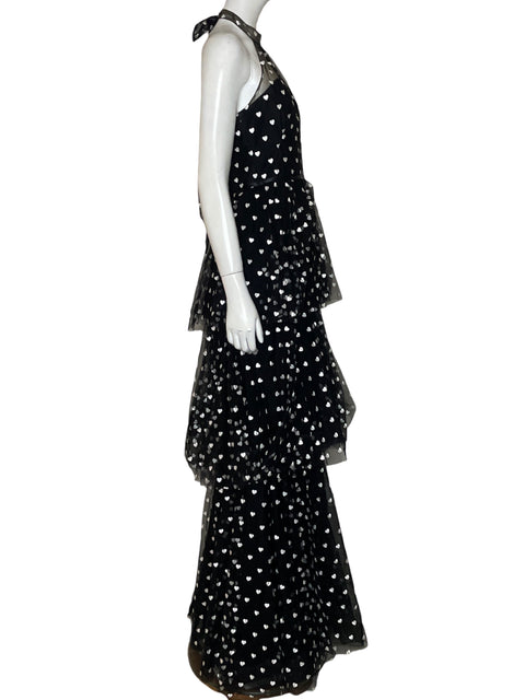 Vestido De Fiesta Marchesa Notte Vuelos Maxi Megro - Talla 10