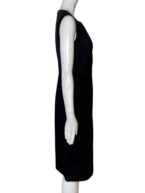 Vestido Pollini Cuello v Negro - Talla 42