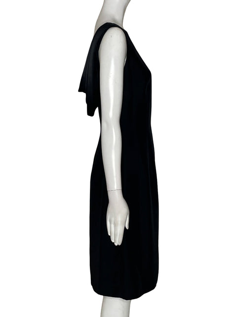 Vestido David Warren Midi Cuello redondo Negro - Talla 6