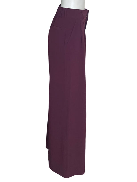 Pantalón Alo Bolsillo Plisado Palazo Morado - Talla S