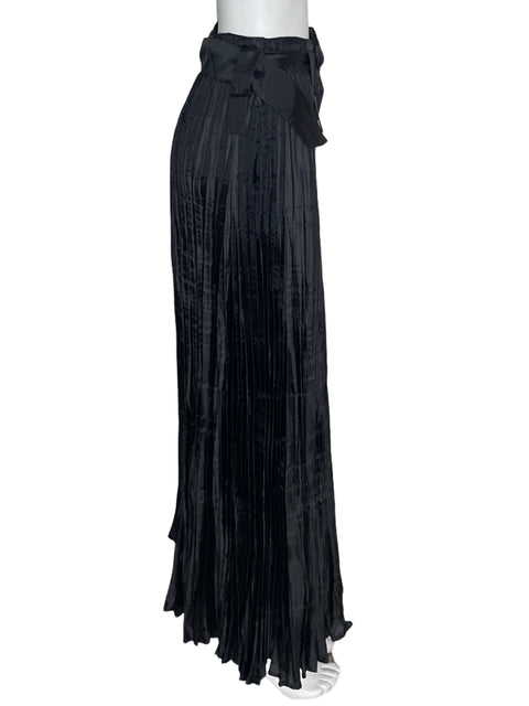 Falda Adolfo Dominguez Plisado Maxi Negro - Talla 38