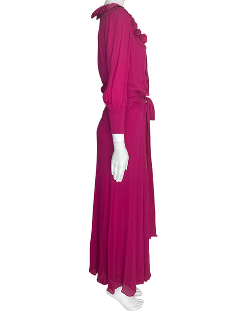 Vestido Gucci Suelto Fajon Ruchas Manga larga Negro - Talla 40