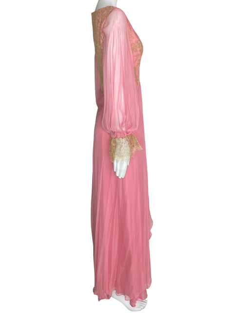 Vestido Monteprado Maxi Ruchas Cuello v Rosado - Talla S