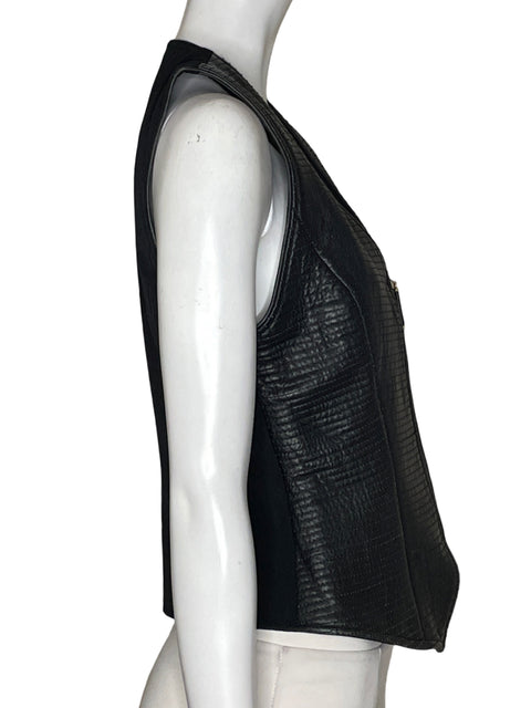 Chaleco Linda Allard Ellen Tracy Cuello v Negro - Talla 2