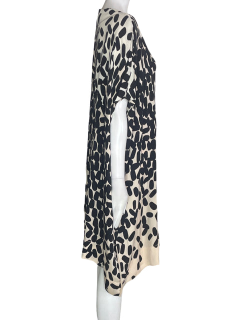 Vestido Diane Von Furstenberg Fluido Estampado Suelto Negro - Talla S