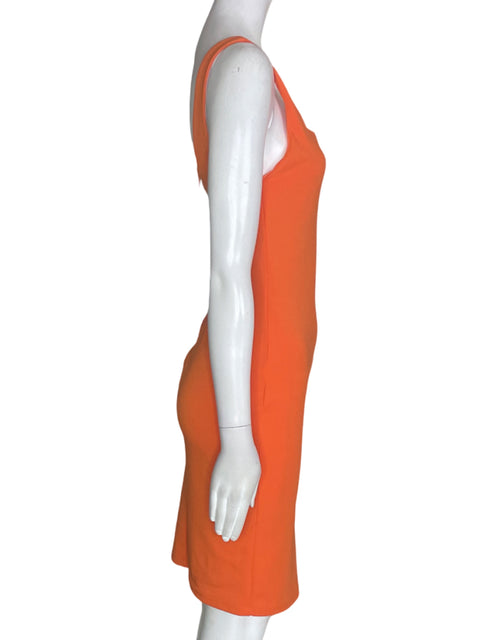 Vestido Alice + Olivia Tiras Ajustado Liso Naranja - Talla 2