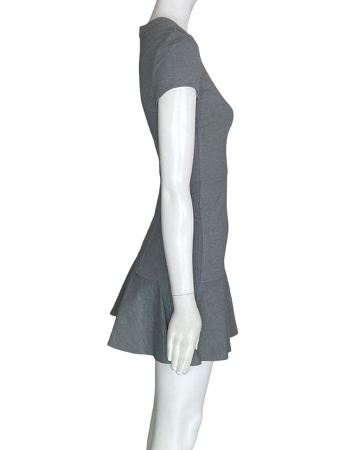 Vestido Sunday Best Liso Ruchas Ajustado Gris - Talla 0