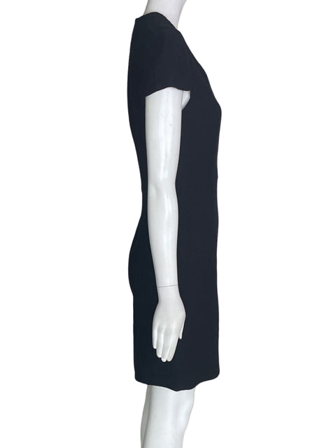Vestido 4• Collective Midi Ajustado Manga corta Negro - Talla 0