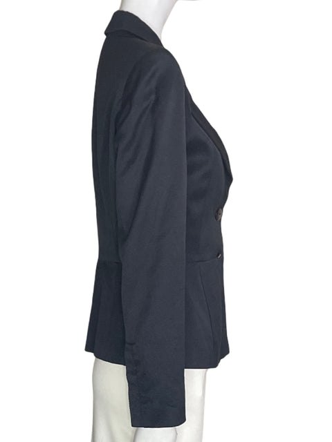 Chaqueta Armani Jeans Liso Botones Cuello v Manga larga Azul - Talla 6
