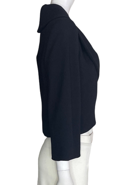 Chaqueta Emporio Armani Cruzado Botón flor Cuello v Manga larga Negro - Talla S