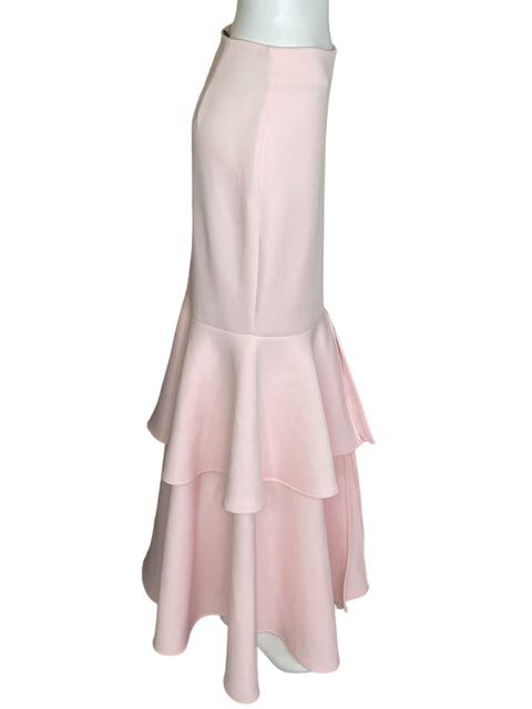 Falda Gracia Ruchas Liso Maxi Rosado - Talla 6