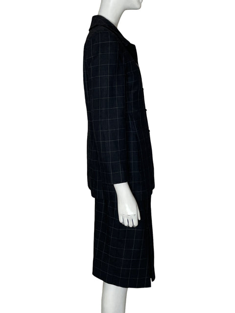 Conjunto Oscar De La Renta Cuadros Negro - Talla 4