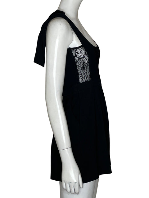 Romper Zara Encaje Mini Negro - Talla XS