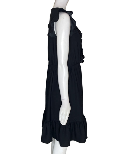 Vestido Kate Spade Ruchas Sin mangas Suelto Negro - Talla 0