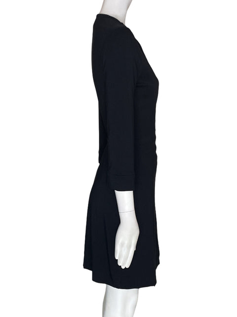 Vestido Diane Von Furstenberg Liso Fajon Suelto Negro - Talla 4