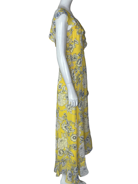 Vestido London Times Estampado Floral Amarillo - Talla 4
