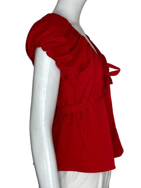 Blusa Sienna Sky Mangas Abullonadas Rojo - Talla M